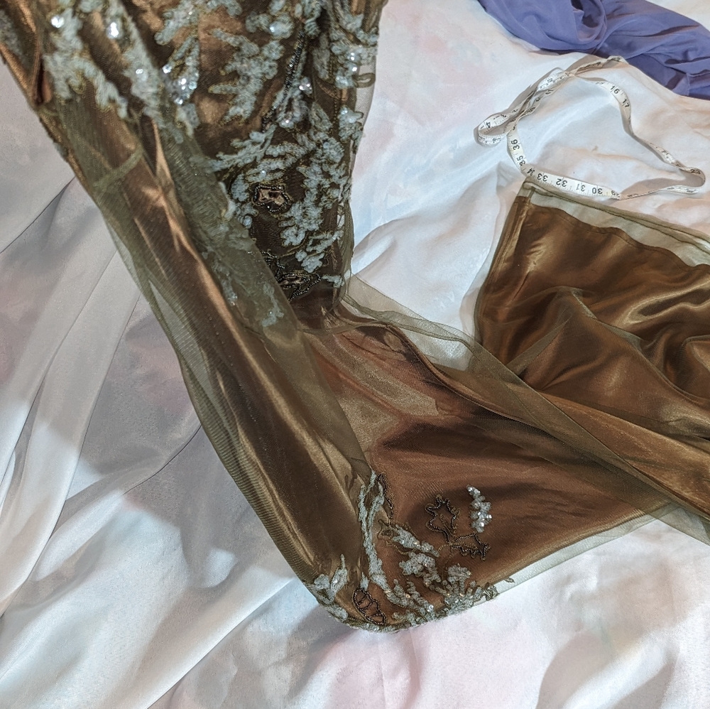 Sue Wong Nocturne bronze green mix - Picture 11 of 16